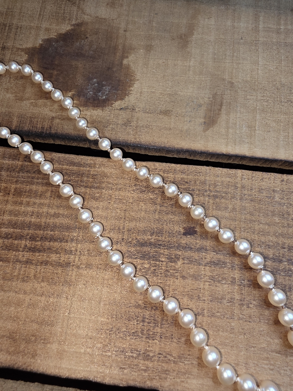 Vintage Monet Faux Pearl Long Necklace - Picture 3 of 6